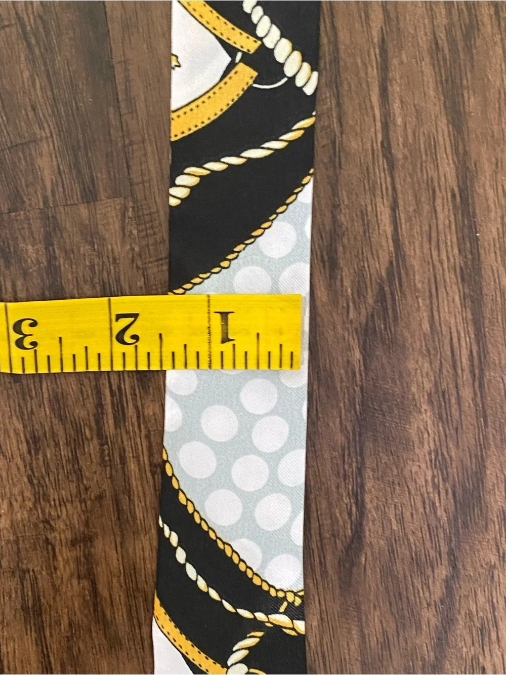 Silk Twilly Scarf in Light Blue and Yellow